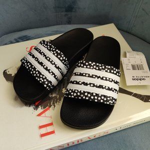 Dotted Adidas Slides